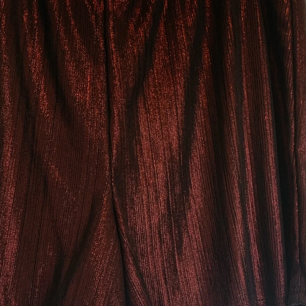 Dark Red Metallic Two Piece Set - Picture 4 of 5